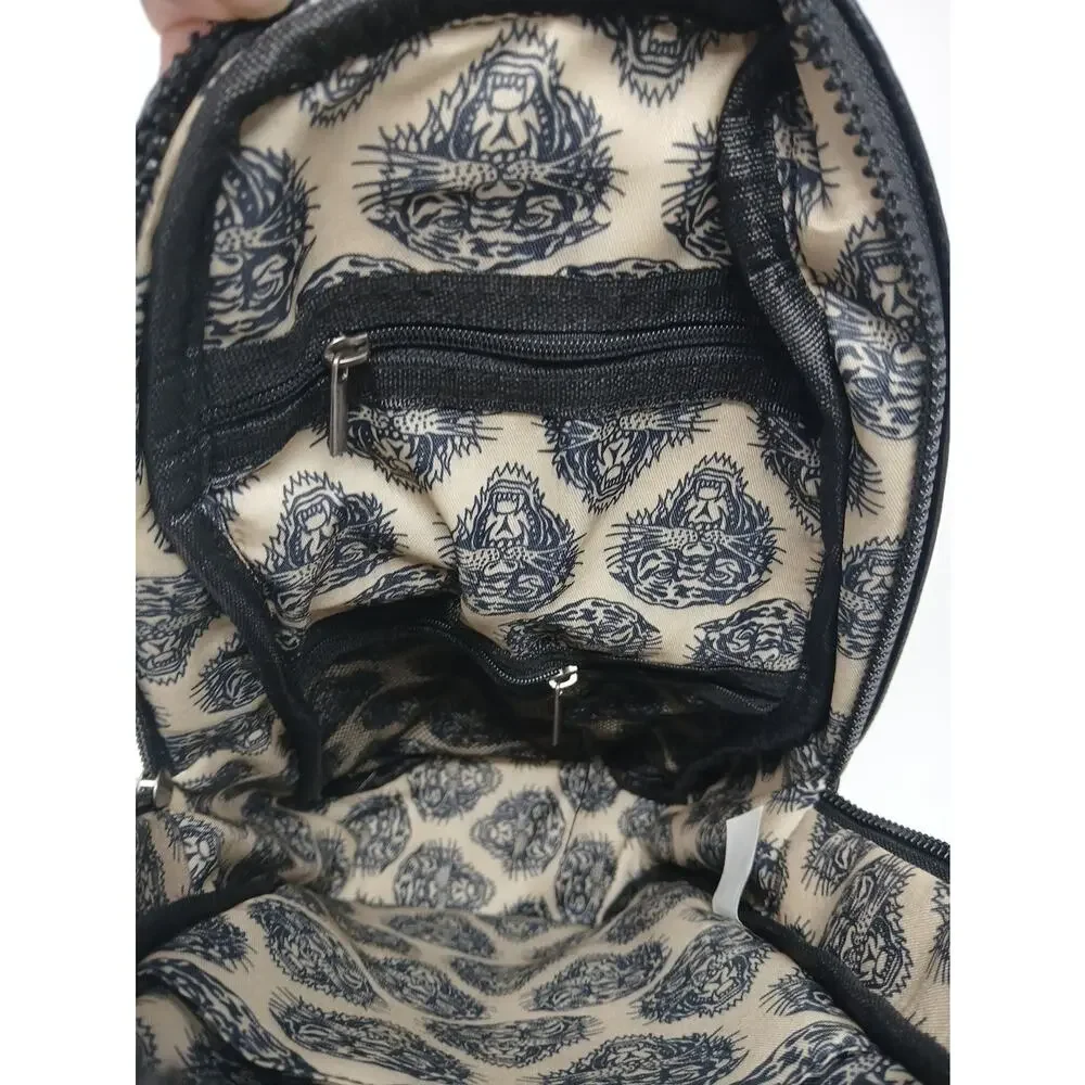 Ed Hardy Black Eagle Skull Sling Bag Crossbody Backpack Y2K Steetwear Tatoo Art